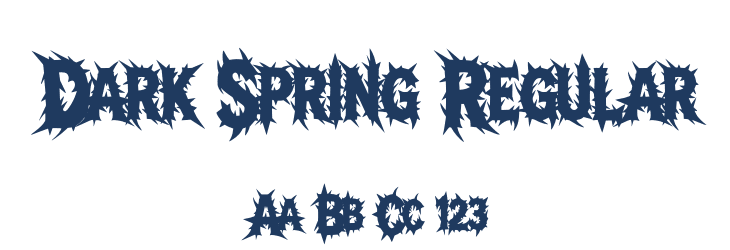 Dark Spring Regular Font Preview