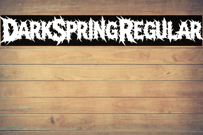 Dark Spring Regular Example 1