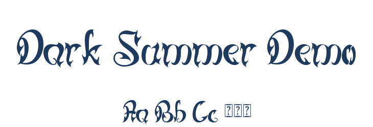 Dark Summer Demo Font Preview