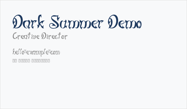 Dark Summer Demo Business Card