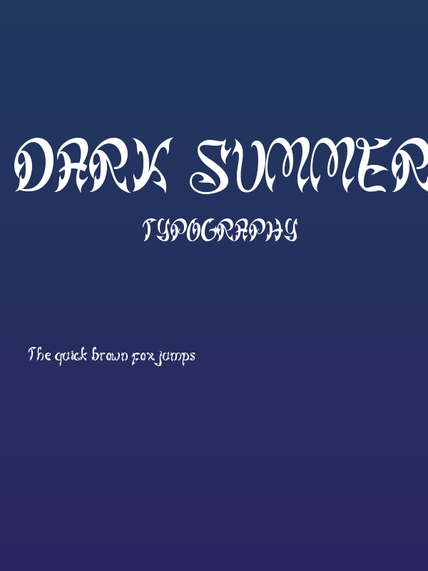 Dark Summer Demo Poster