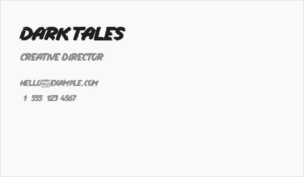 Dark Tales Business Card