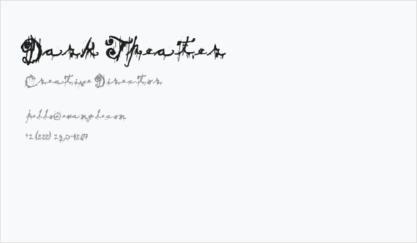 Dark Theater Business Card