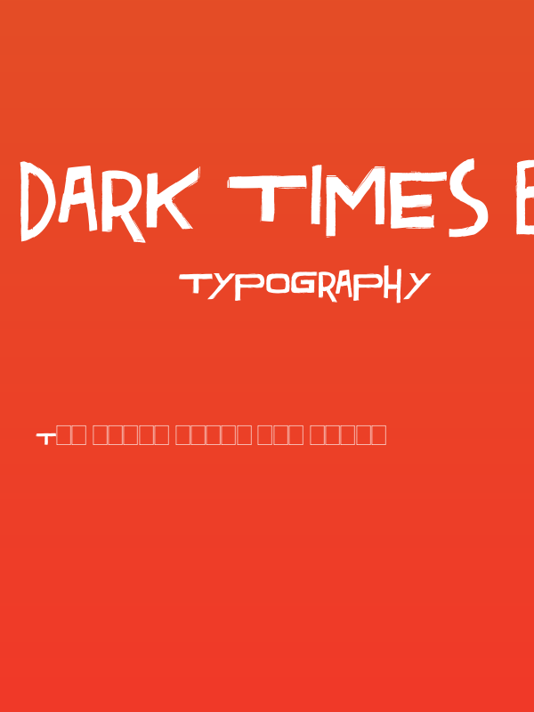 Dark Times Black Poster