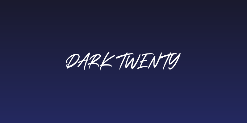 Dark Twenty Social Header