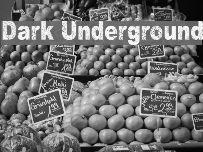 Dark Underground Font examples