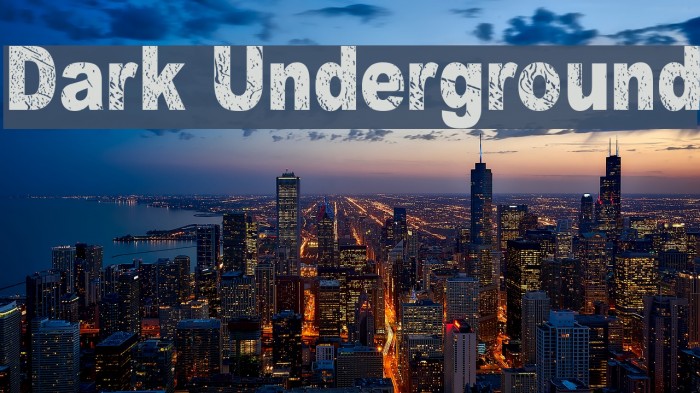 Dark Underground Font examples
