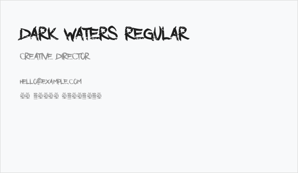 Dark Waters Regular Business Card