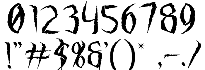 Dark Widow Font OTHER CHARS
