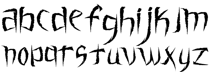 Dark Widow Font LOWERCASE