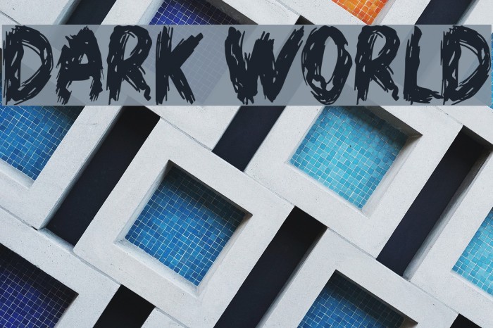 Dark World Font examples