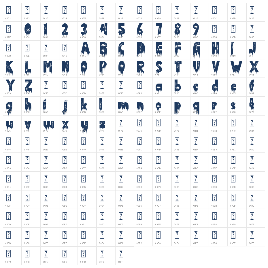 Dark Zombie Character Map