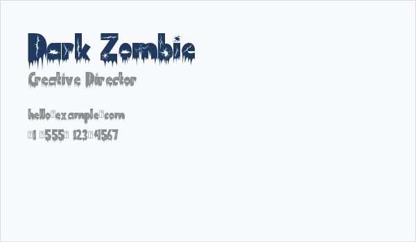 Dark Zombie Business Card