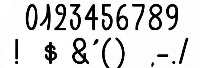 Dark is the Night Font OTHER CHARS