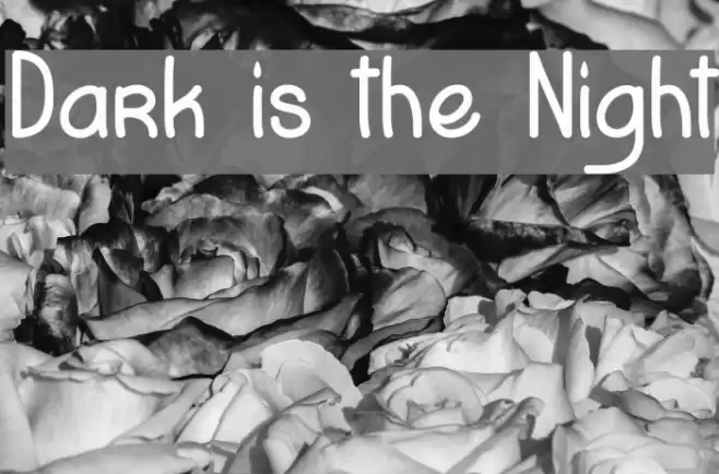 Dark is the Night Font examples