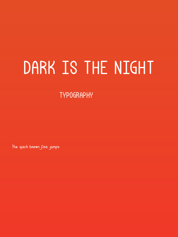 Dark is the Night Poster