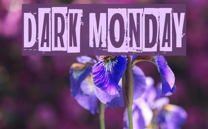 Dark monday Font examples