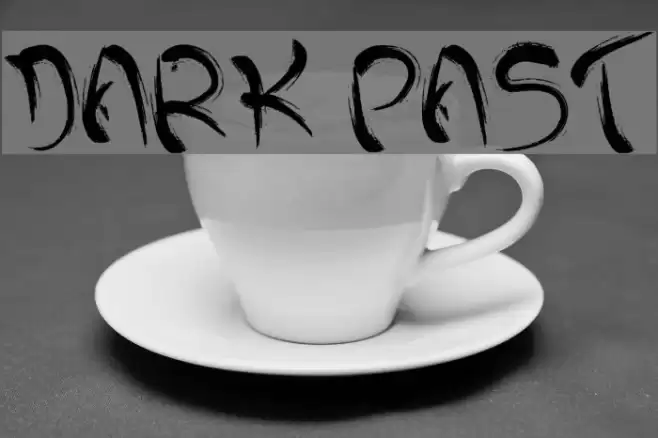 Dark past Font examples