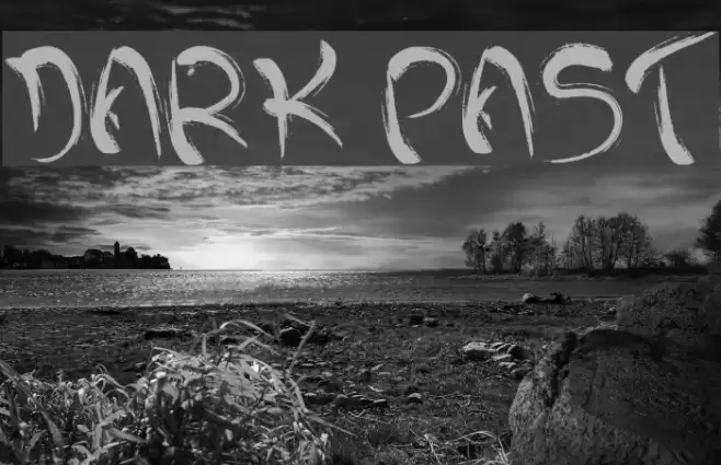 Dark past Font examples