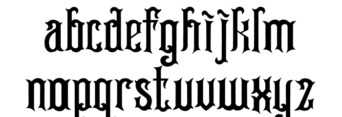 Dark power Font LOWERCASE