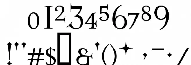 Dark11 Font Alte caractere