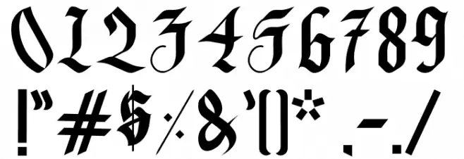 DarkAlley Schriftart Anderer Schreiben