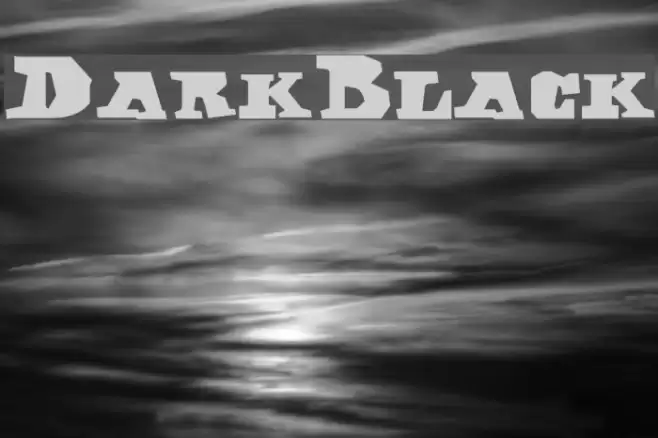 DarkBlack Font examples