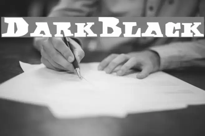 DarkBlack Font examples