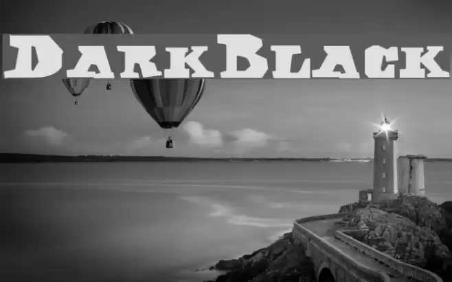 DarkBlack Font examples