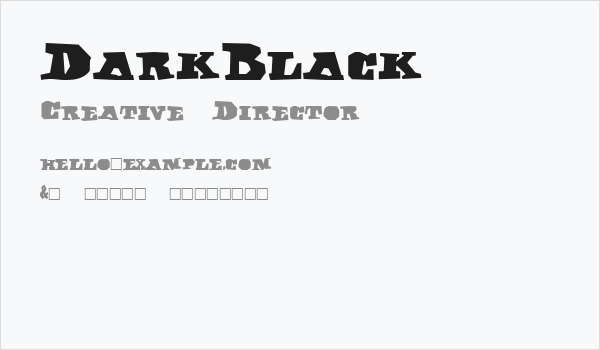 DarkBlack Business Card