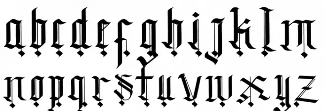 DarkFamily Caratteri MINUSCOLO