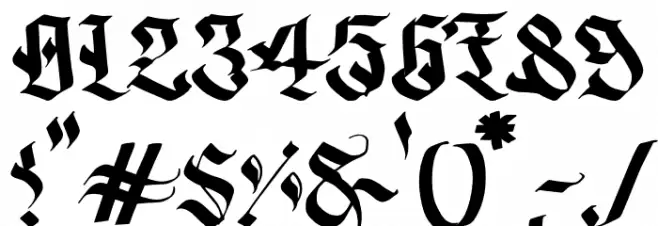 DarkGuitar Font OTHER CHARS