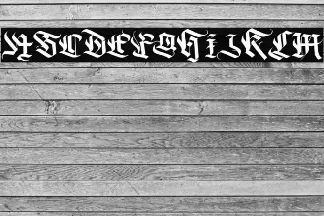 DarkGuitar Font examples