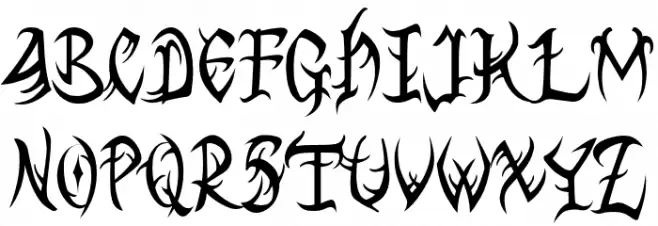 DarkHellow Font Litere mari