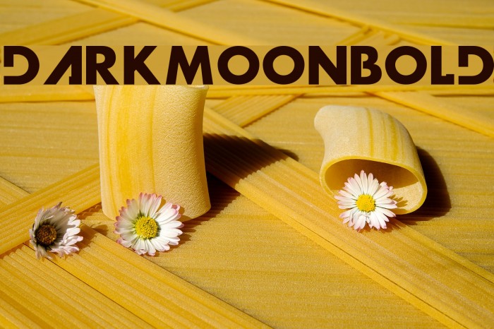 DarkMoonBold Schriftart examples