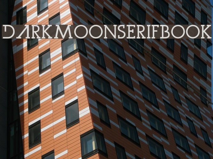 DarkMoonSerifBook Font examples