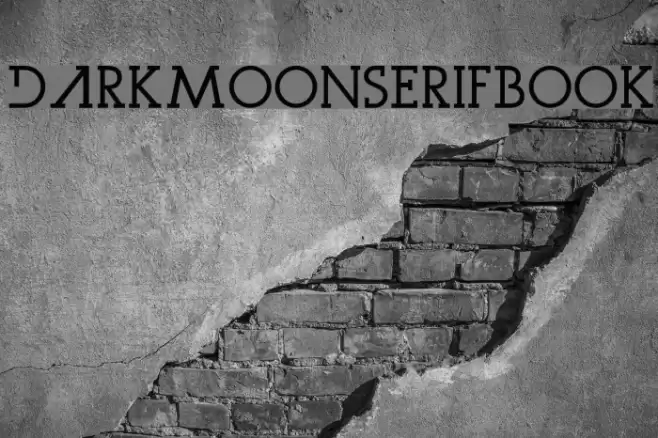 DarkMoonSerifBook Font examples