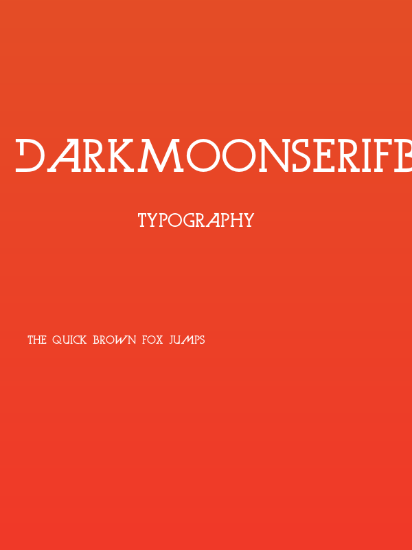DarkMoonSerifBook Poster