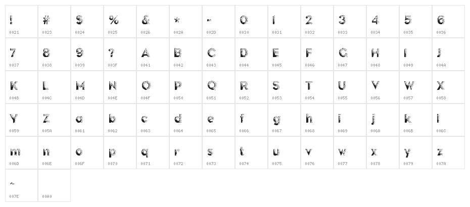 DarkPapers Character Map