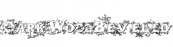 DarkWoodBeveled  フリーフォントのダウンロード