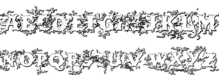 DarkWoodBeveled Font LOWERCASE