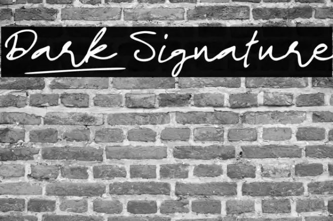 Dark_Signature Font examples