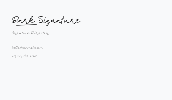 Dark_Signature Business Card