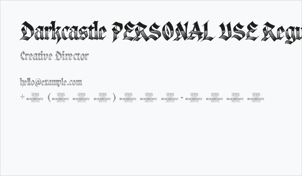 Darkcastle PERSONAL USE Regular Business Card
