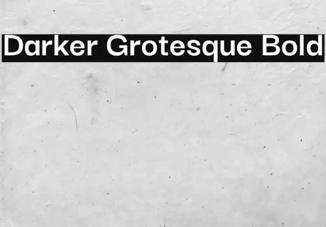 Darker Grotesque Bold Font examples