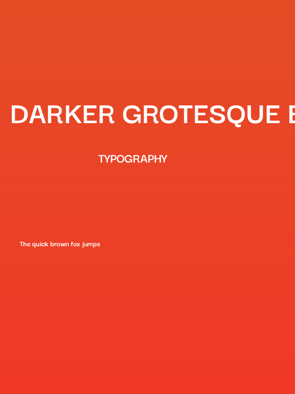 Darker Grotesque Bold Poster