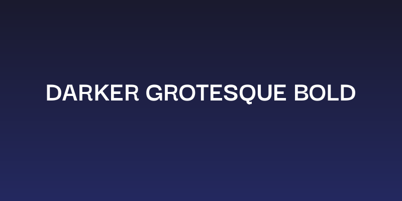 Darker Grotesque Bold Social Header