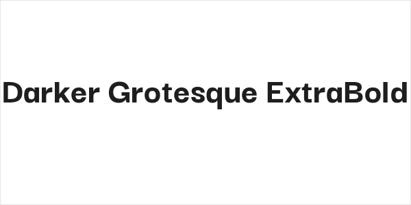 Darker Grotesque ExtraBold Logo