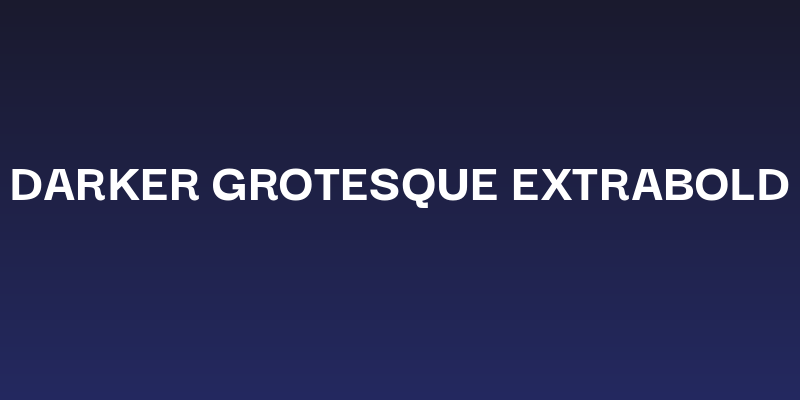 Darker Grotesque ExtraBold Social Header
