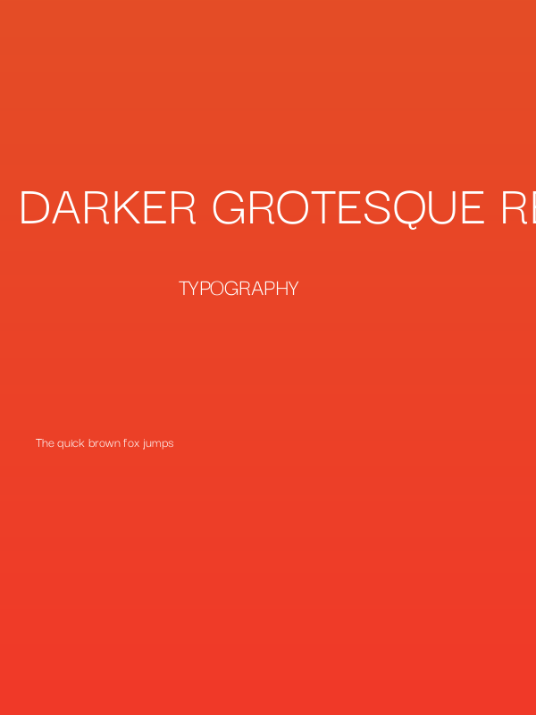 Darker Grotesque Regular Poster